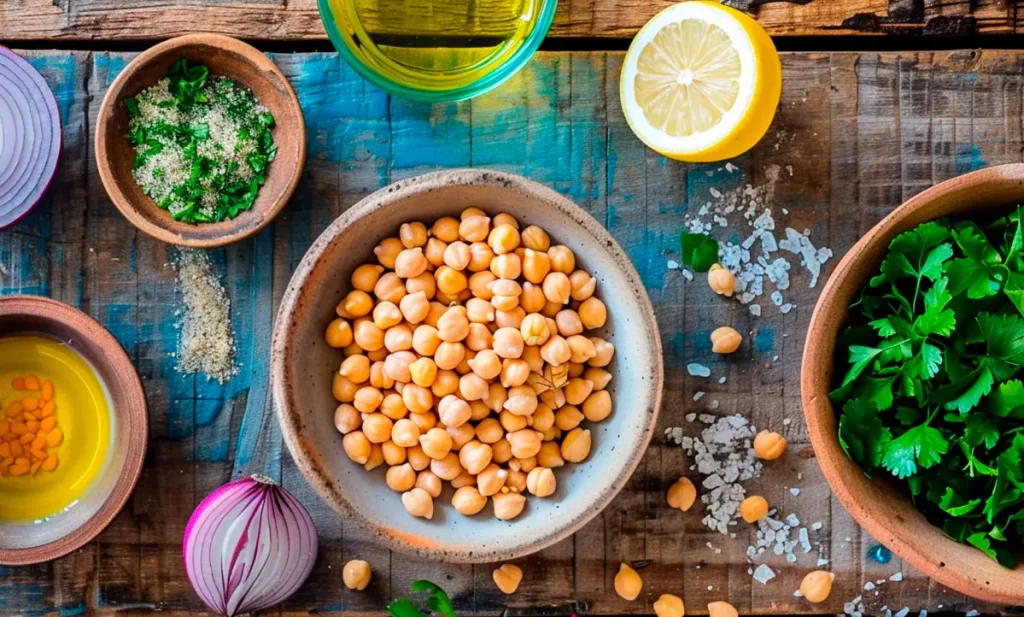 Ingredientes ensalda de garbanzos Ingredientes ensalda de garbanzos