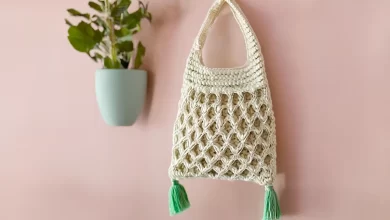 ganchillo con bolsas de plástico