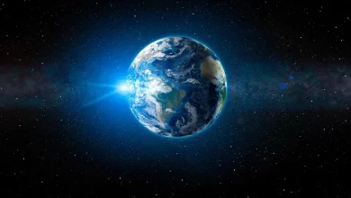 planeta tierra desde el espacio